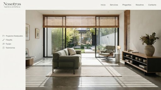 Persianas de diseño en espacio arquitectónico